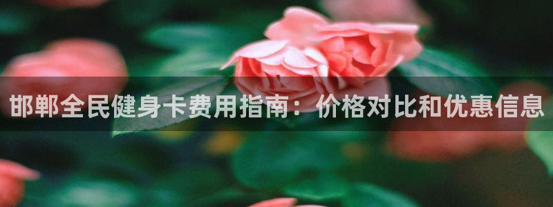 凯时国际官方版：邯郸全民健身卡费用指南：价格对比和优惠信