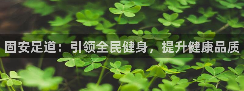 首页尊龙d88国际：固安足道：引领全民健身，提升健康品质